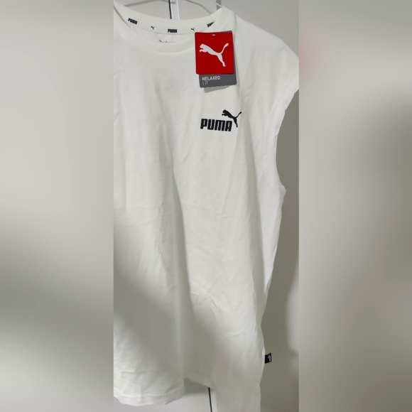 White sport shirt Puma M - Picture 2 of 5